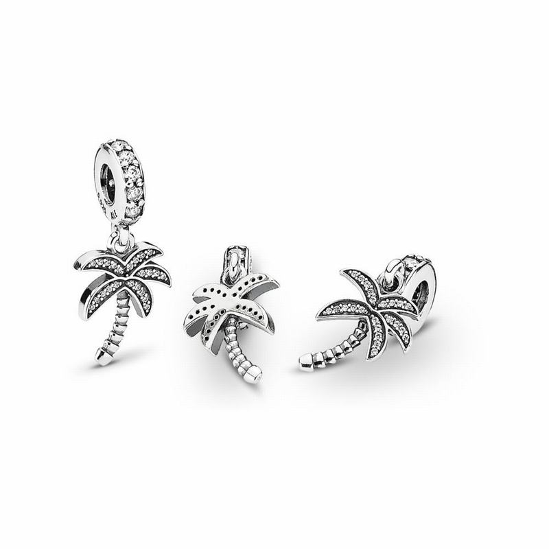 Pandora Sparkling Palm Tree Dangle Charm Online NZ, Sterling Silver (801396-LHS)